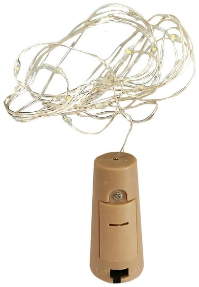 

Glowtronix 2M 20LED Garland Wine Bottle Lights Cork Fairy Lights Christmas Light LED Copper Garland Wire Fairy String