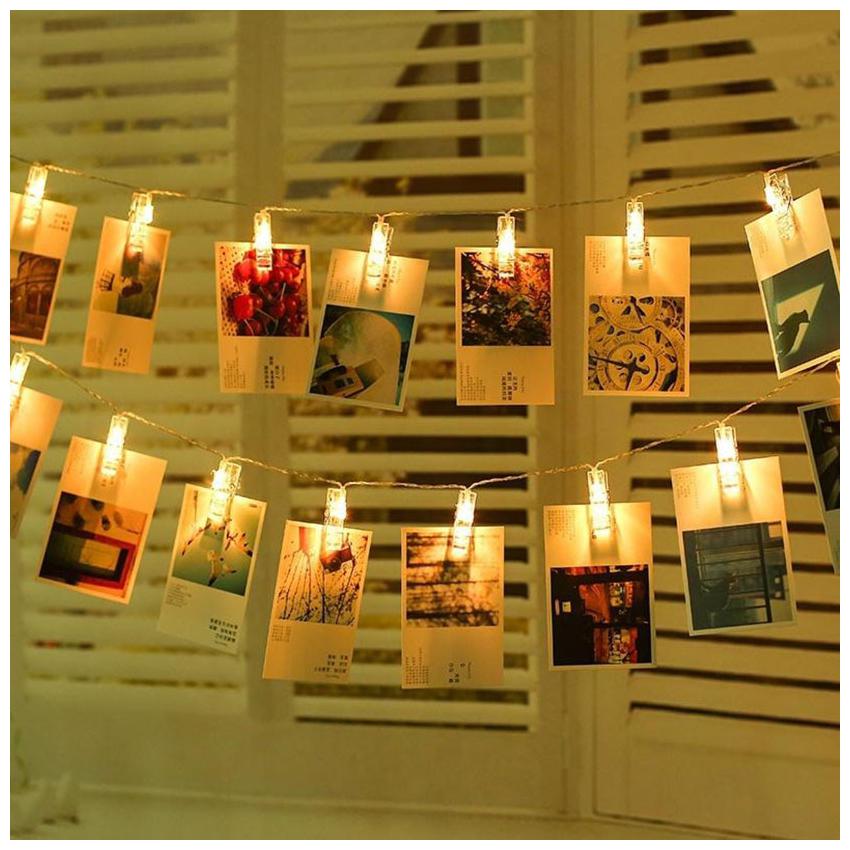 

Glowtronix 3M LED Photo Clip String Lights Fairy Picture Lights For Wedding Bedroom Holiday Hanging Decoration Lamps