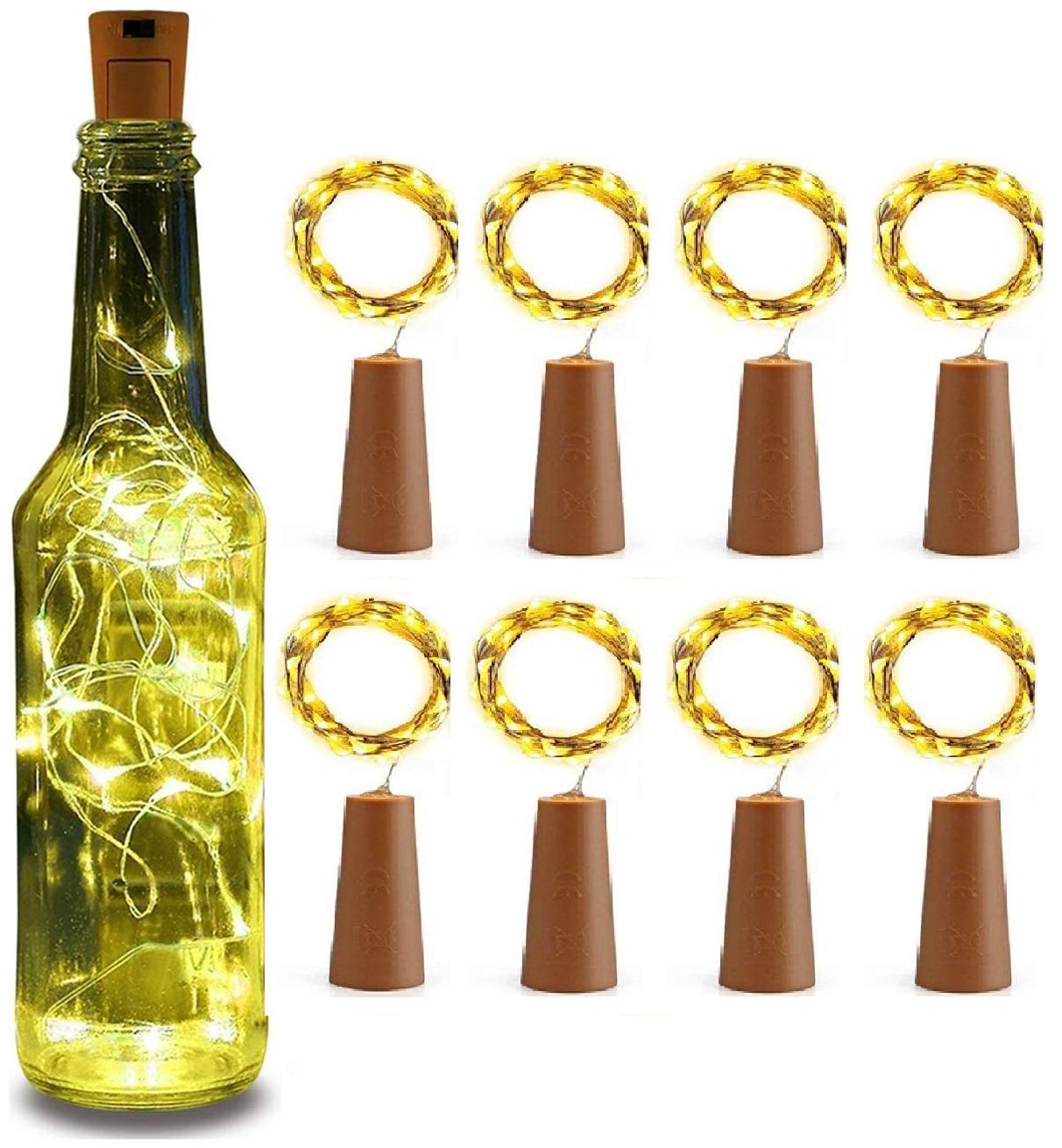

Glowtronix Bottle Lights With Cork For Gin 8 Pack 2M 20 Led Cork Lights