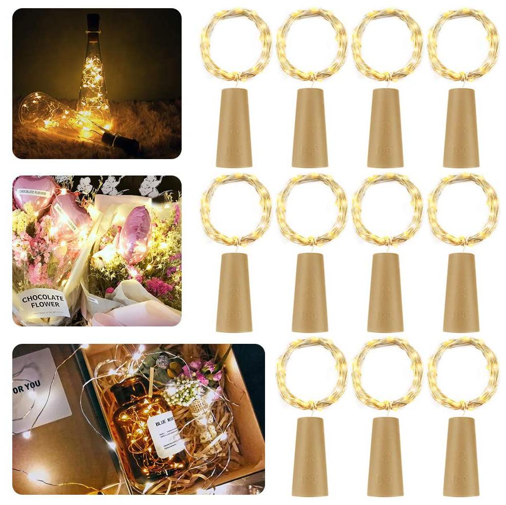 

Glowtronix Bottle Lights 11 Pack 2M 20 LEDs String Bottle Lights with Cork Wine Bottle Lights Led Fairy Light for Wine Bottle Glass Decor for Birthday Party