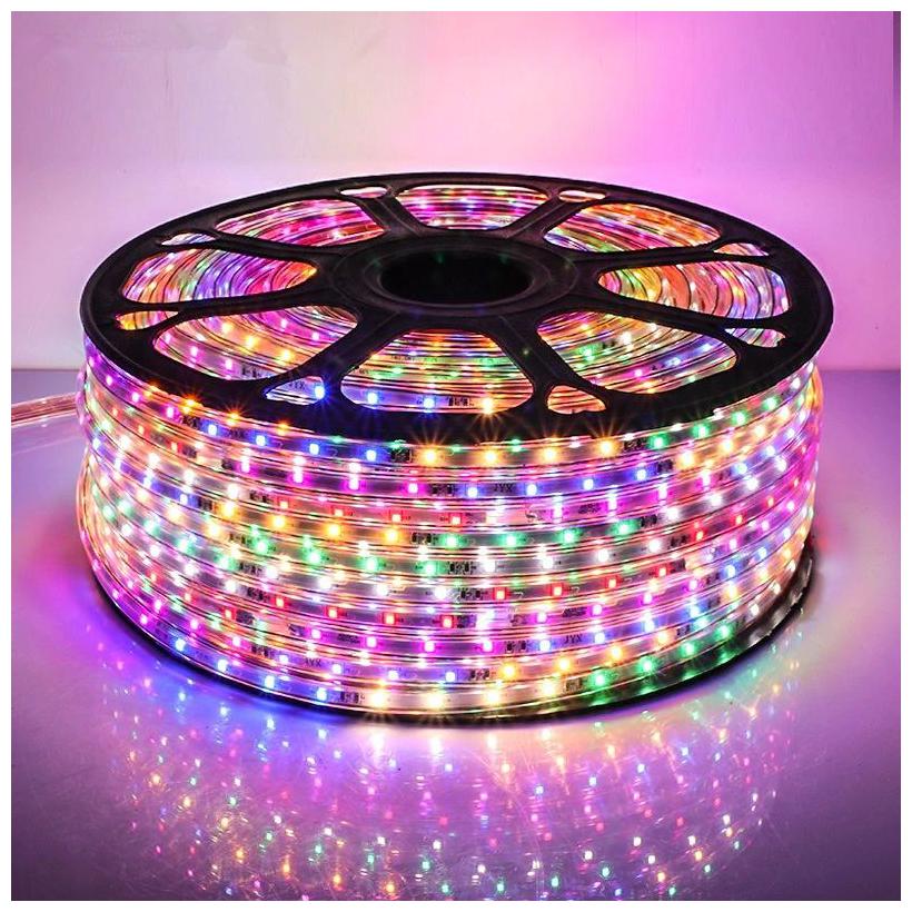 

GLOWTRONIX Led Strip RGB Color Rope 220V 230V 240V Plug Waterproof Tape 2835 Christmas Light String Holiday Party Ribbon