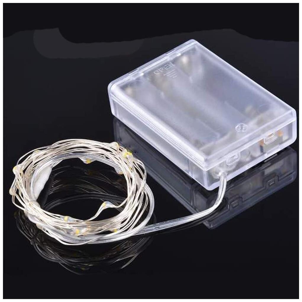

GLOWTRONIX Led String Lights Waterproof 32 8ft led Fairy Lights Battery Operated for Wedding Home Garden Party Christmas Decoration Warm White