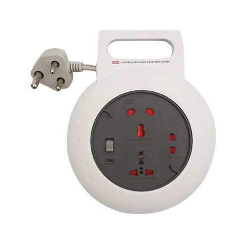 

GM 3208 Jewel 16A 3 Pin Flex Box 4 Mtr With Handle Indicator International Socket Circuit Breaker