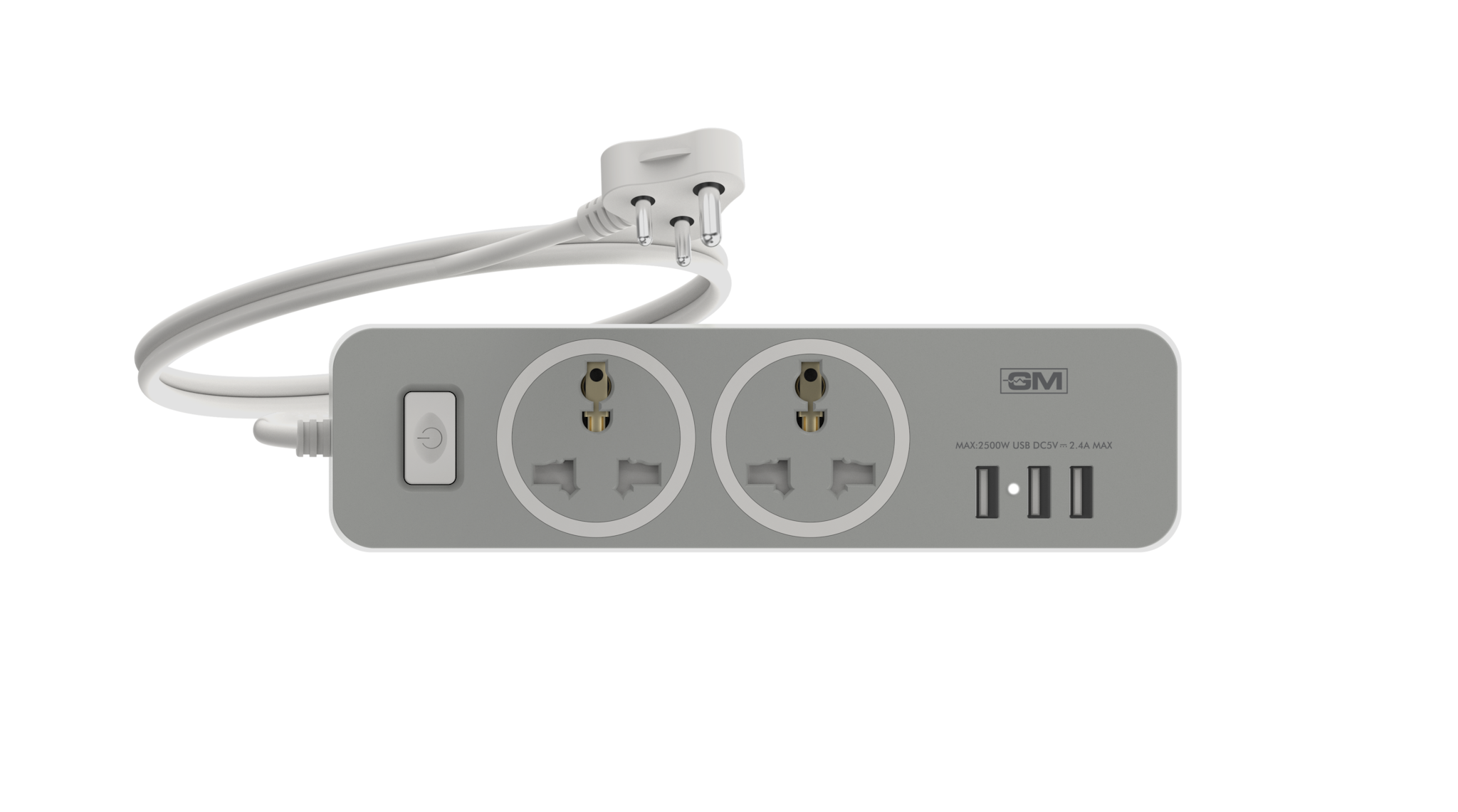 

GM CUBA 3262 Extension Cord Color-White Grey
