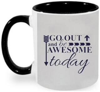 Go Out Ceramic Coffee Mug by AshvahTM - MUG576-BLK