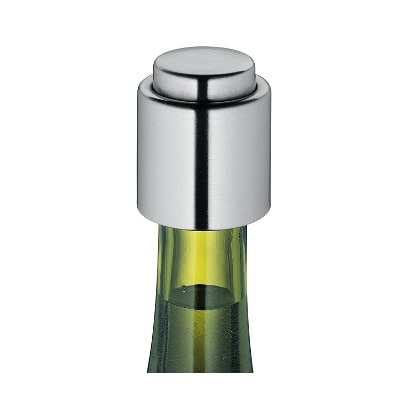 

Godskitchen Champagne Vaccumm Stopper Champagne Closure Polished Stainless Steel Silver