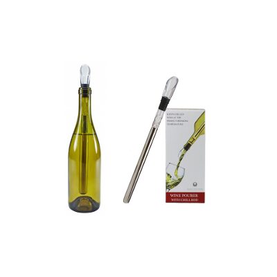 

Godskitchen Wine Chiller Ice Red Wine Bottle Stainless Steel Cooler Chiller Stick Container Freezer 3 in 1 with Aerator and Pourer