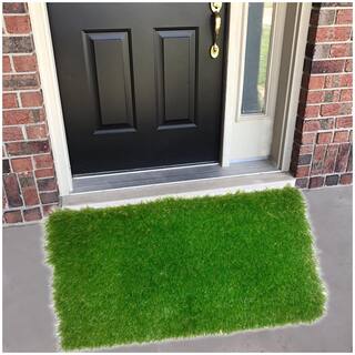 Get Wallpaper Buy Goel Home Decor Polypropylene Artificial Grass Door Mat 60cm Free
