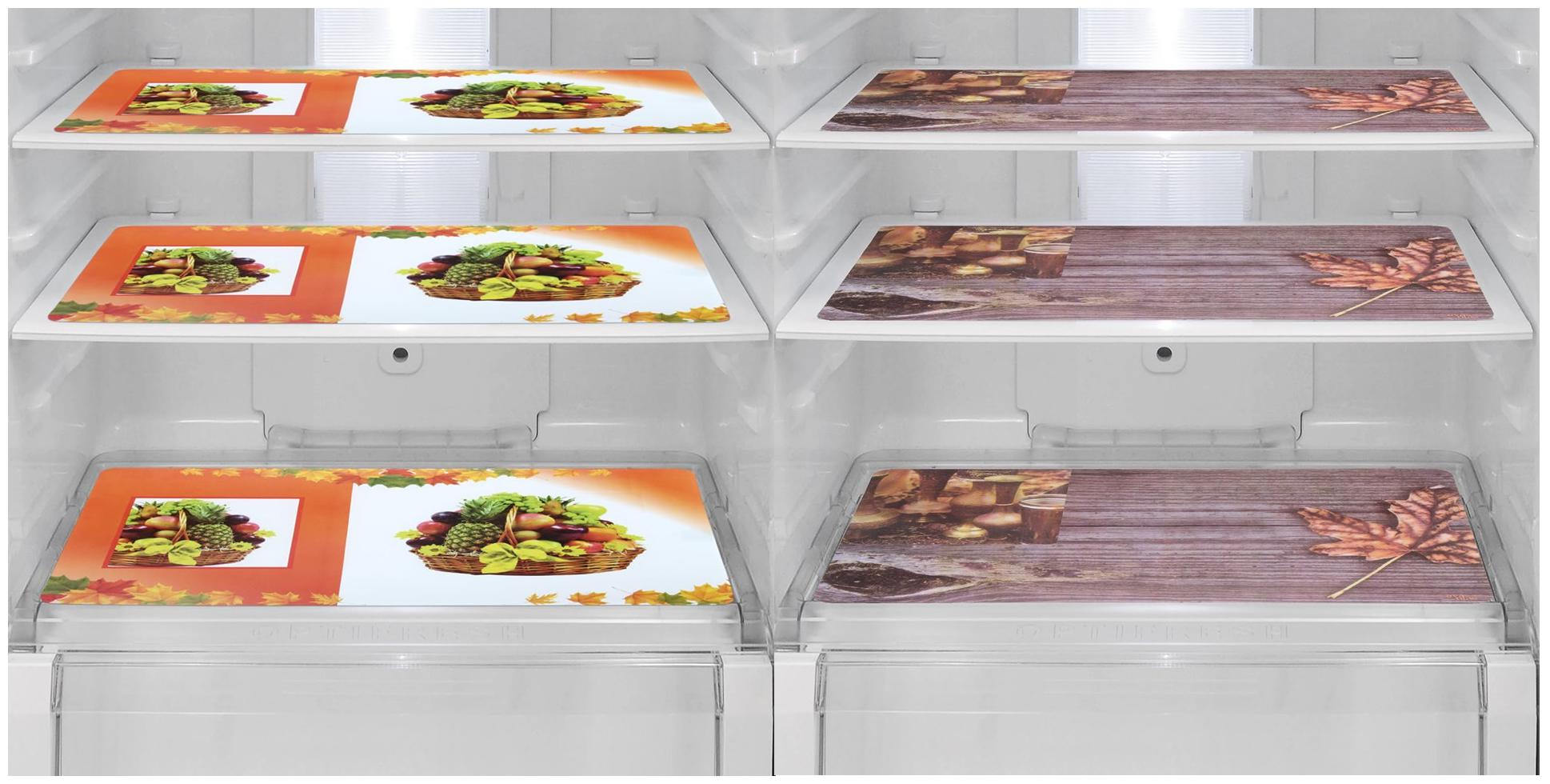 

Goel Home Decor PVC printed fridge mat dinning table mats drawet mat-Set of 6