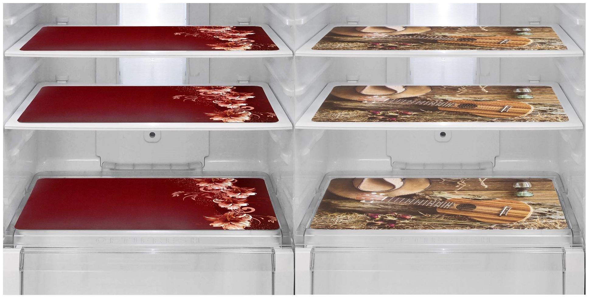 

Goel Home Decor PVC printed fridge mat dinning table mats drawet mat-Set of 6