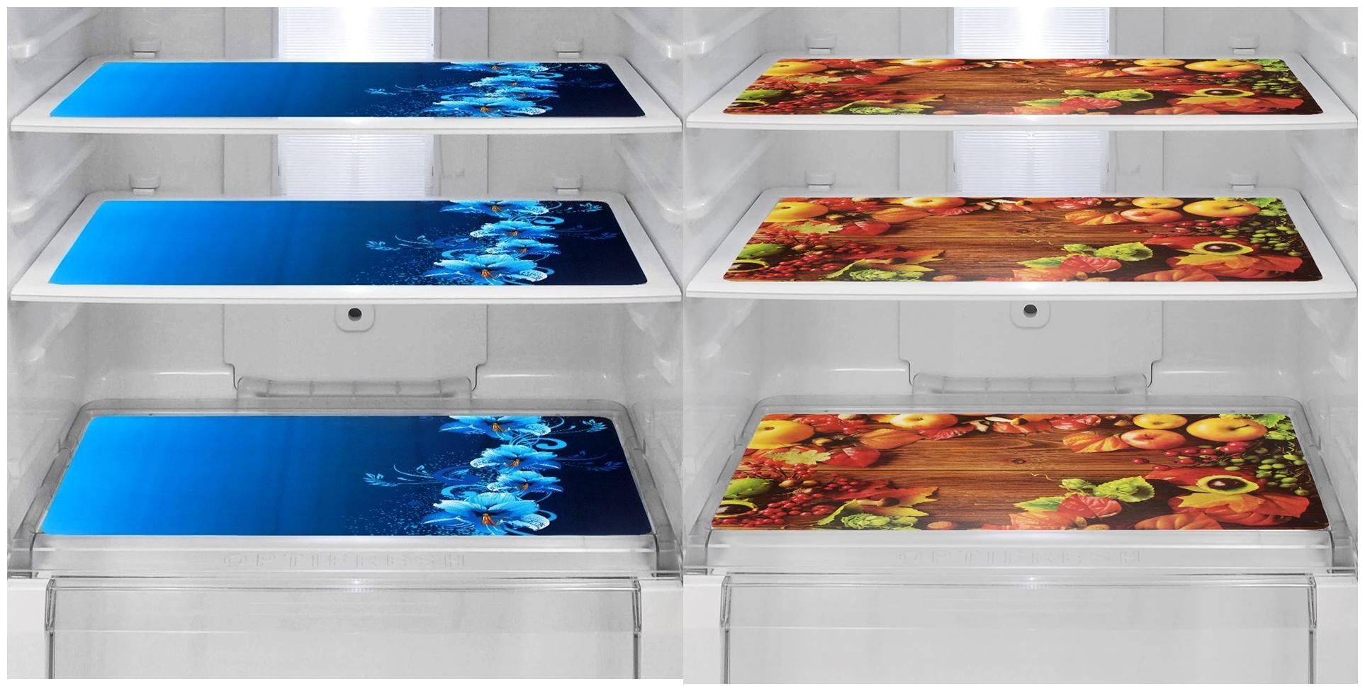 

Goel Home Decor PVC printed fridge mat dinning table mats drawet mat-Set of 6