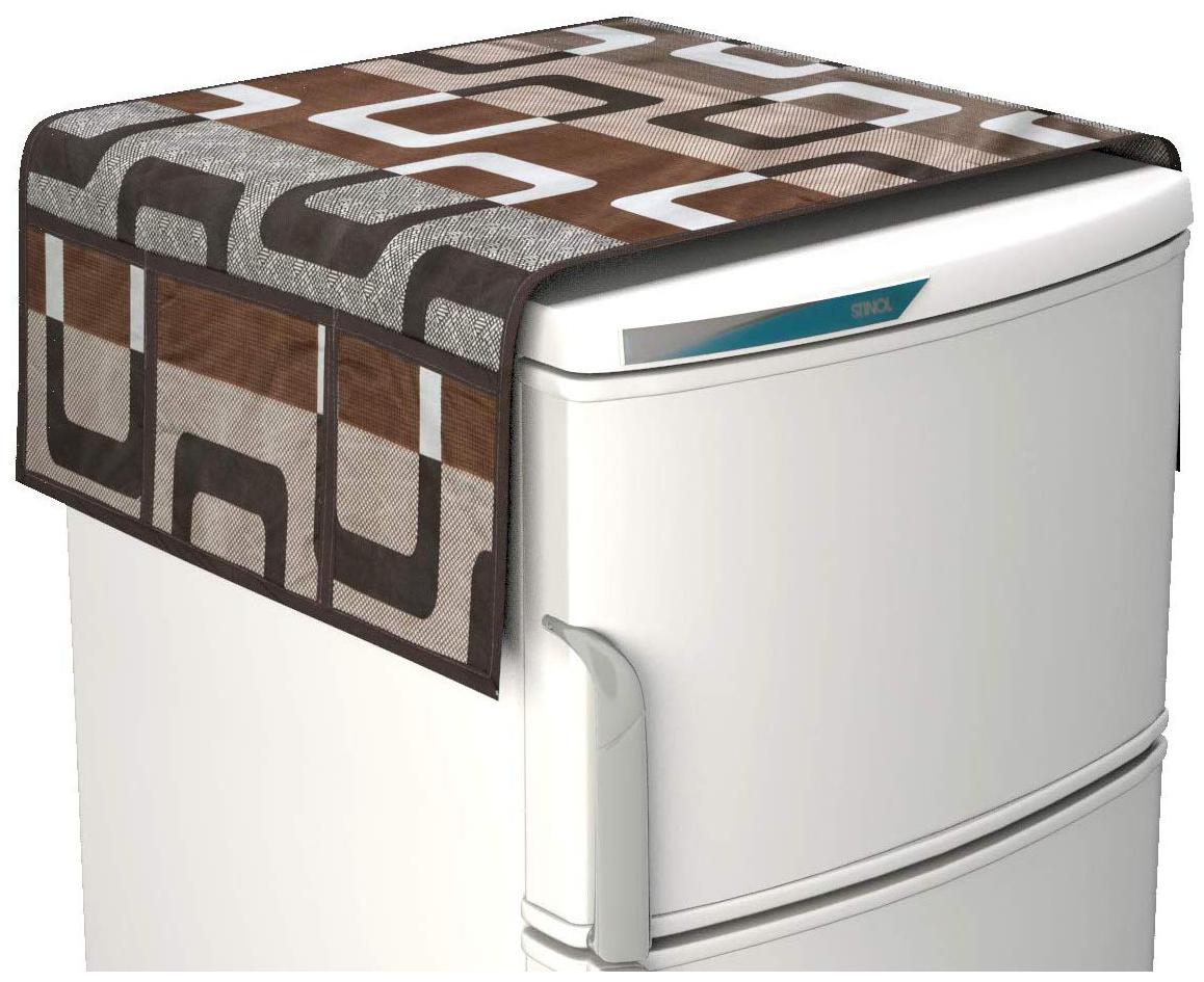 

Goel Home Decor Designer Fridge Top Cover With 6 Pocket-39 X 21 5 Inches