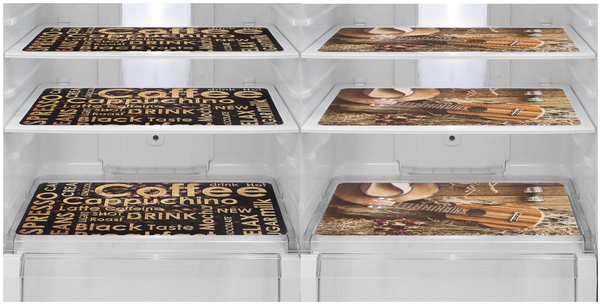 

Goel HomeDecor Pack Of 6 Classic Multi Print Refrigerator Fridge Drawer Mats 11 5 inch 17 5 inch