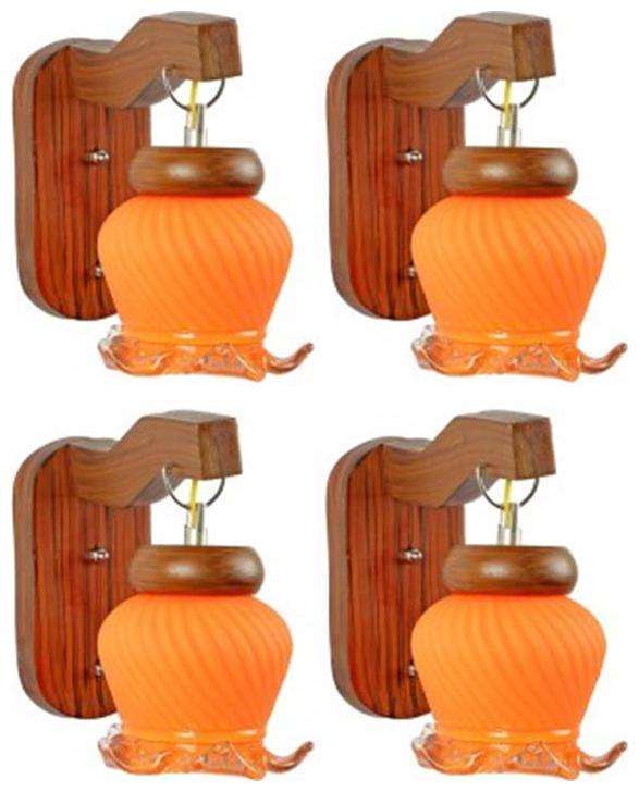 

Gojeeva New Designer decorative wall light Lamp( Set Of 4) Orange