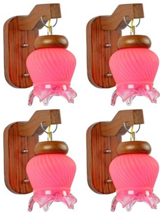 

Gojeeva New Designer decorative wall light Lamp( Set Of 4) Pink