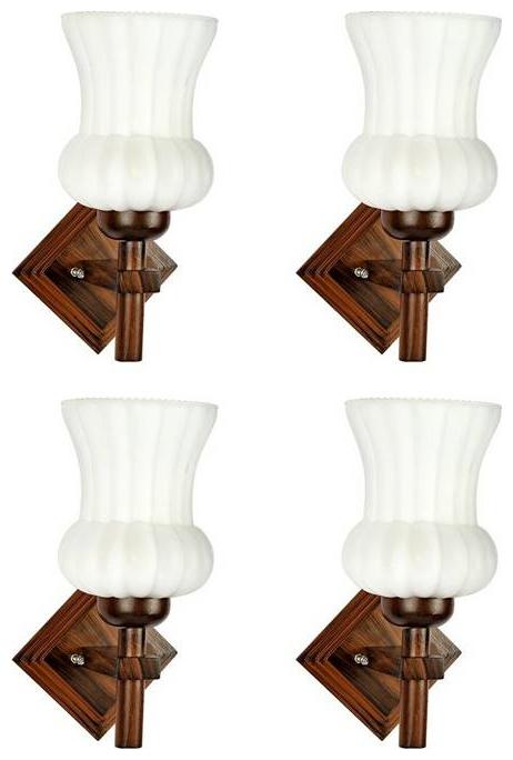 

Gojeeva New Designer decorative wall light Lamp( Set Of 4) White