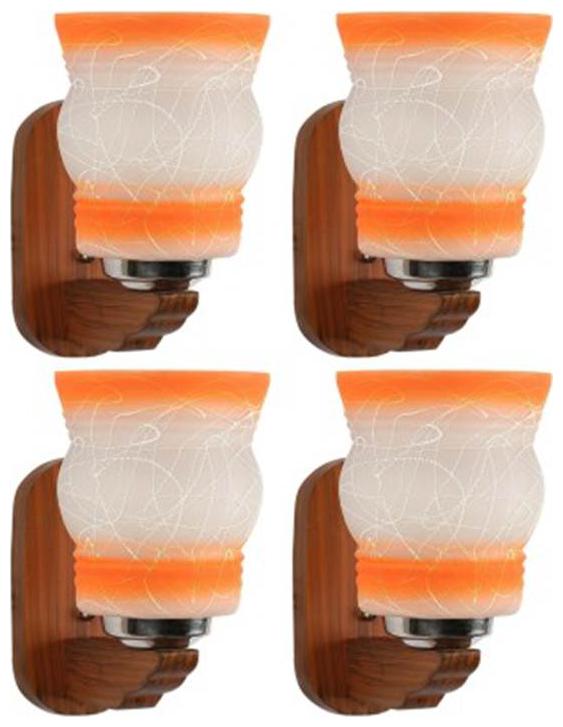 

Gojeeva New Designer decorative wall light Lamp( Set Of 4) Orange