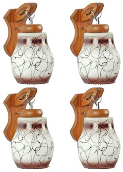 

Gojeeva New Designer decorative wall light Lamp( Set Of 4) Brown White