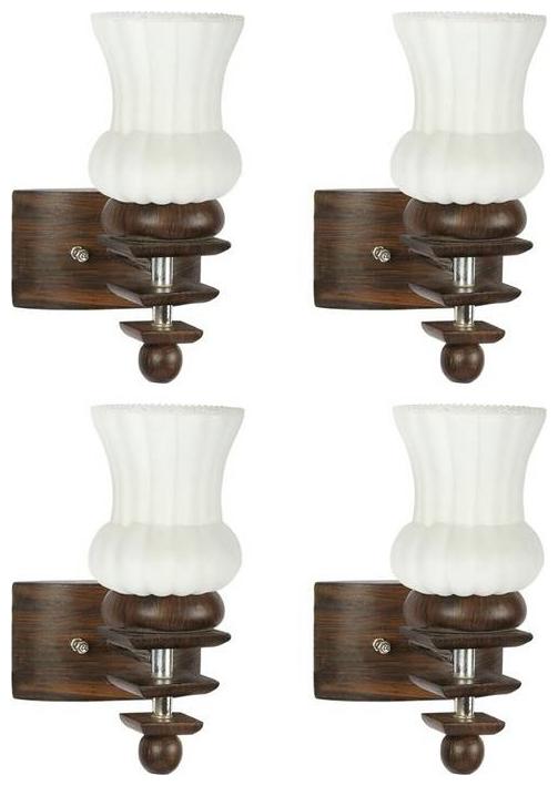 

Gojeeva New Designer decorative wall light Lamp( Set Of 4) White