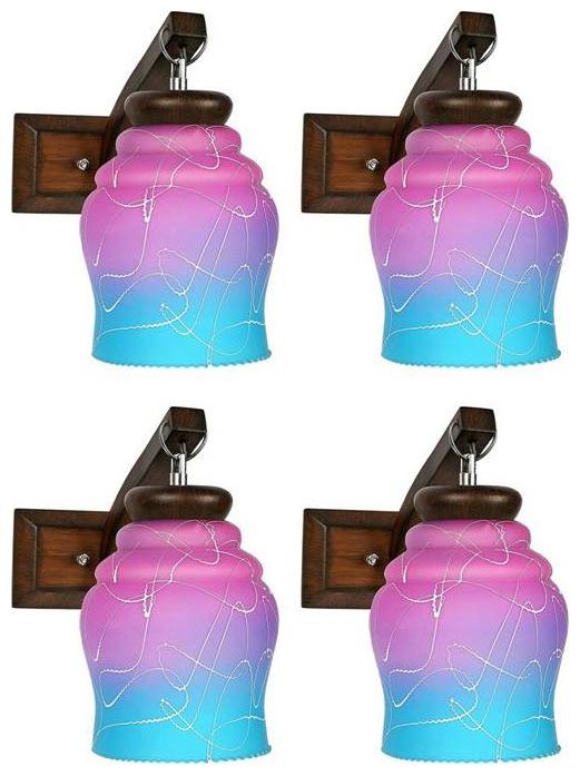 

Gojeeva New Designer decorative wall light Lamp( Set Of 4) Purple Blue