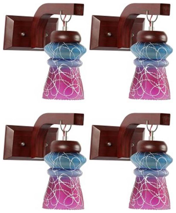 

Gojeeva New Designer decorative wall light Lamp( Set Of 4) Purple Blue
