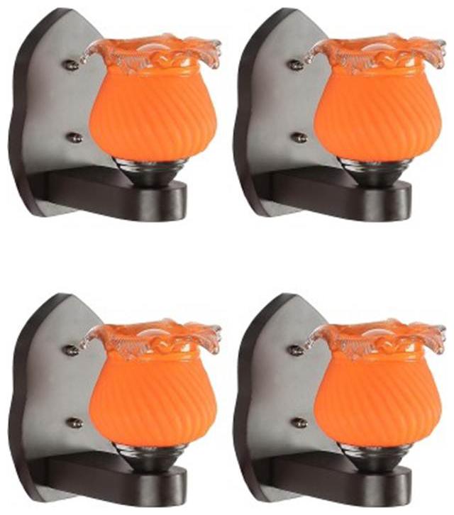 

Gojeeva New Designer decorative wall light Lamp( Set Of 4) Orange