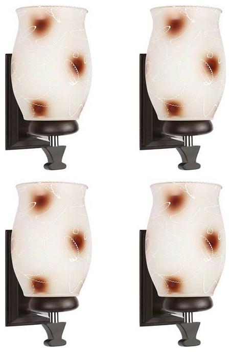 

Gojeeva New Designer decorative wall light Lamp( Set Of 4) Brown White