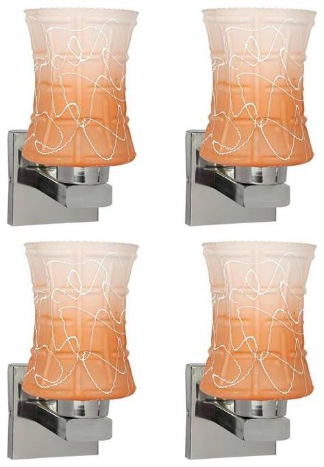 

Gojeeva New Designer decorative wall light Lamp( Set Of 4) Orange White
