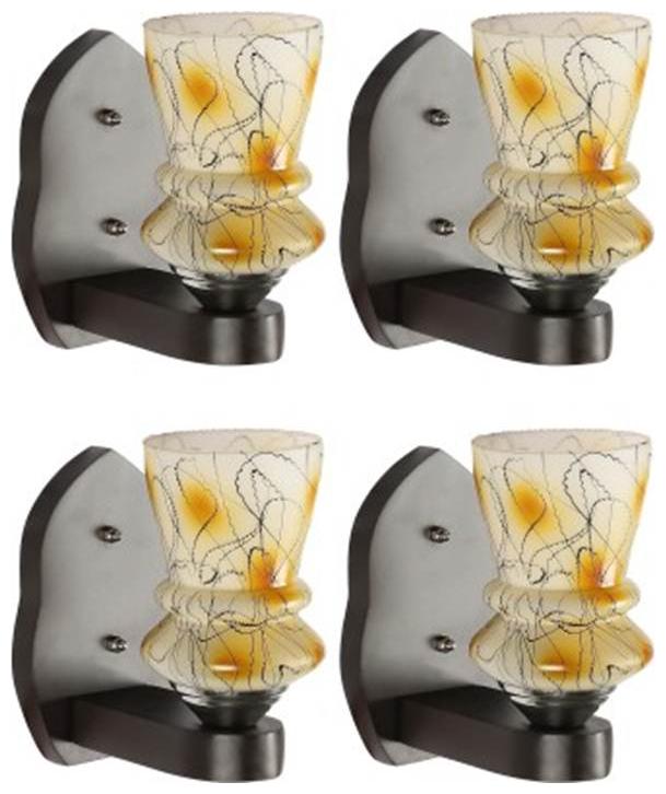 

Gojeeva New Designer decorative wall light Lamp( Set Of 4) Yellow