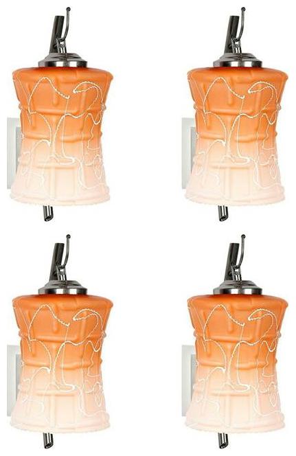 

Gojeeva New Designer decorative wall light Lamp( Set Of 4) Orange White