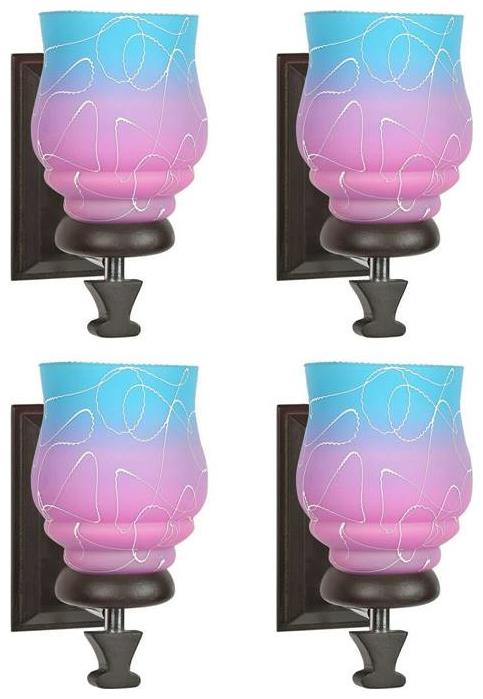 

Gojeeva New Designer decorative wall light Lamp( Set Of 4) Purple Blue