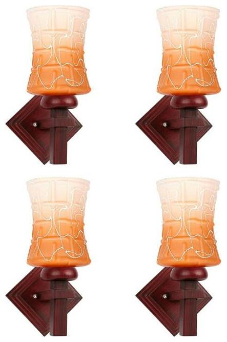 

Gojeeva New Designer decorative wall light Lamp( Set Of 4) Orange White