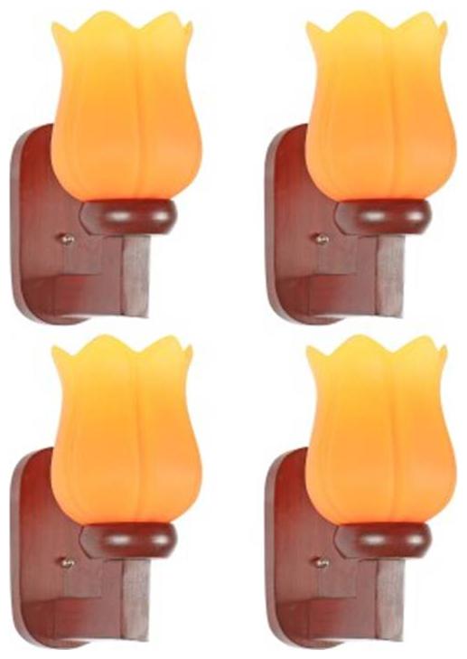 

Gojeeva New Designer decorative wall light Lamp( Set Of 4) Orange