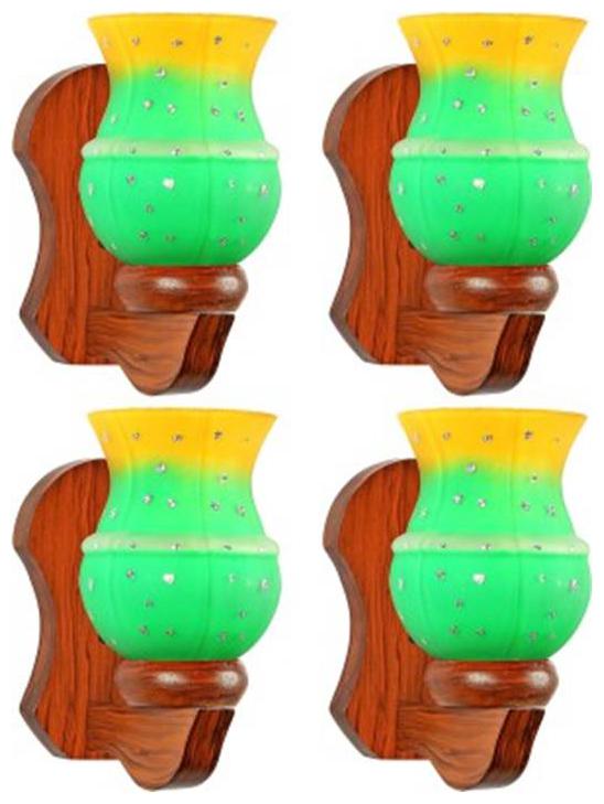 

Gojeeva New Designer decorative wall light Lamp( Set Of 4) Green Yellow