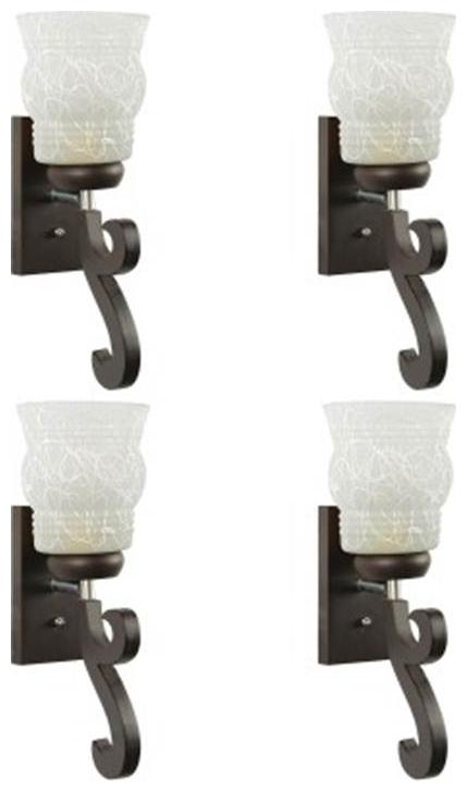 

Gojeeva New Designer decorative wall light Lamp( Set Of 4) White