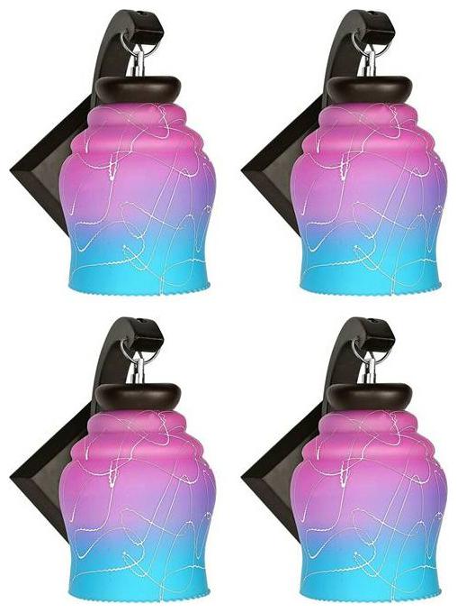

Gojeeva New Designer decorative wall light Lamp( Set Of 4) PurpleBlue