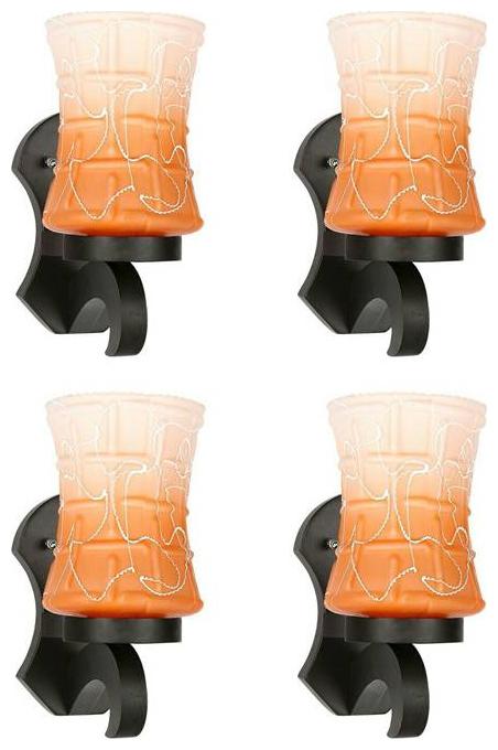 

Gojeeva New Designer decorative wall light Lamp( Set Of 4) Orange White