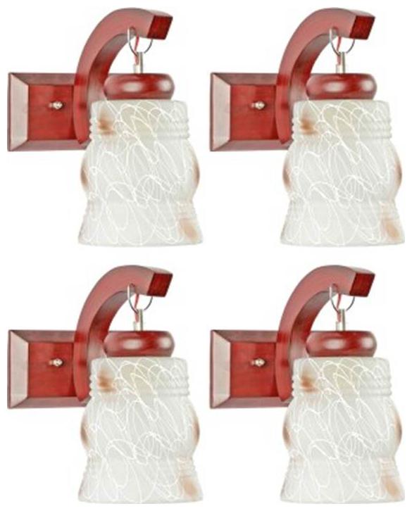 

Gojeeva New Designer decorative wall light Lamp( Set Of 4) White Brown