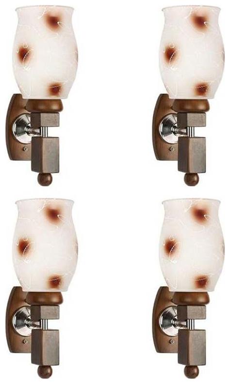 

Gojeeva New Designer decorative wall light Lamp( Set Of 4) Brown White