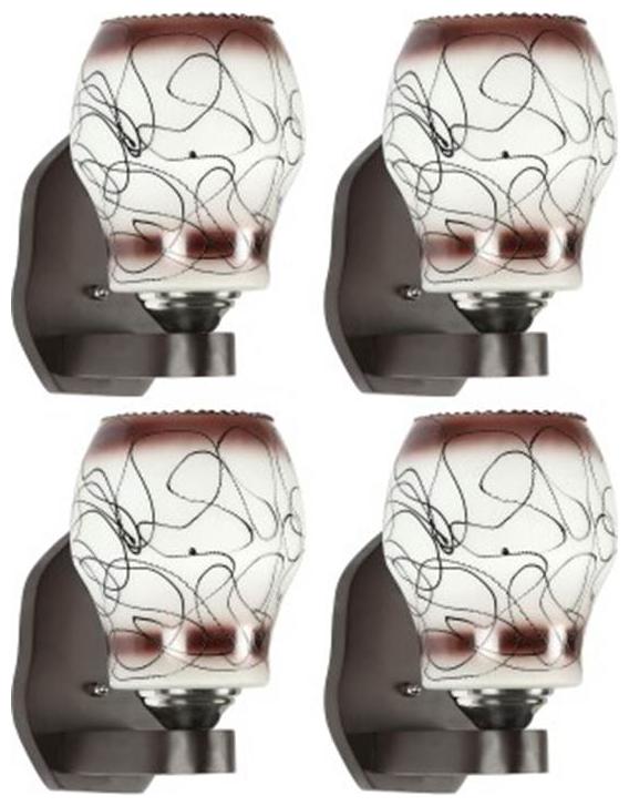 

Gojeeva New Designer decorative wall light Lamp( Set Of 4) Brown