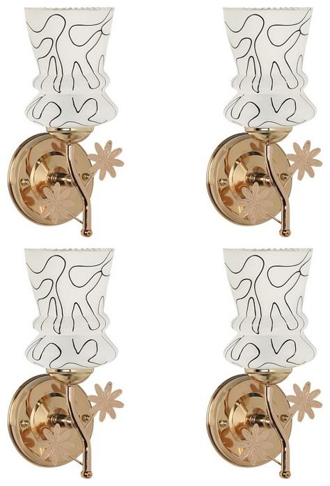 

Gojeeva New Designer decorative wall light Lamp( Set Of 4) White