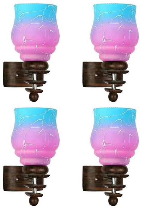 

Gojeeva New Designer decorative wall light Lamp( Set Of 4) Purple Blue