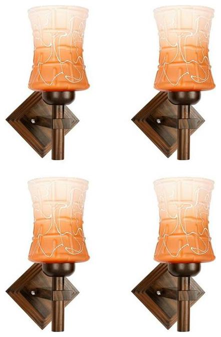 

Gojeeva New Designer decorative wall light Lamp( Set Of 4) Orange White