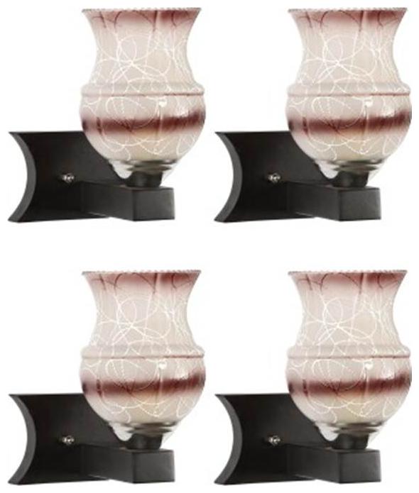 

Gojeeva New Designer decorative wall light Lamp( Set Of 4) Brown