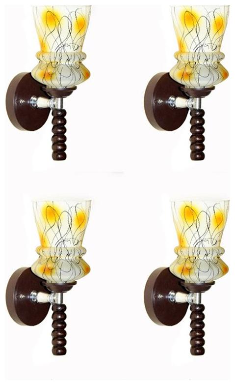 

Gojeeva New Designer decorative wall light Lamp( Set Of 4) Yellow