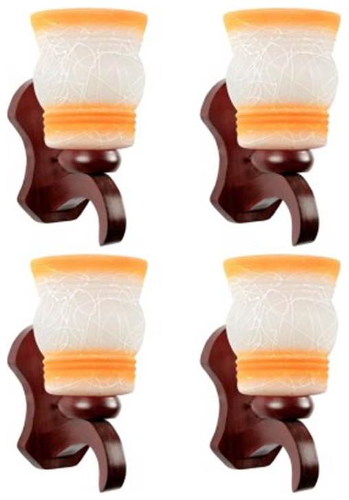 

Gojeeva New Designer decorative wall light Lamp( Set Of 4) White Orange
