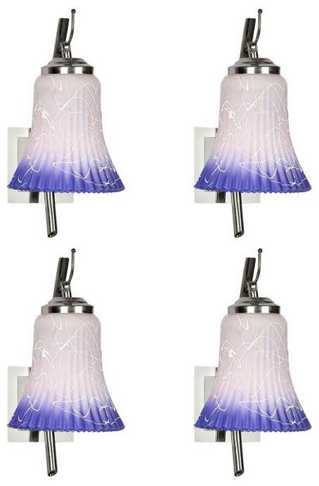 

Gojeeva New Designer decorative wall light Lamp( Set Of 4) Blue White
