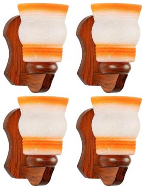 

Gojeeva New Designer decorative wall light Lamp( Set Of 4) Orange White