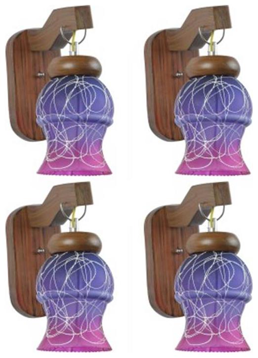 

Gojeeva New Designer decorative wall light Lamp( Set Of 4) Purple
