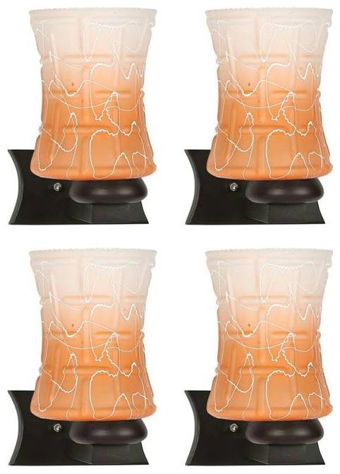 

Gojeeva New Designer decorative wall light Lamp( Set Of 4) Orange White
